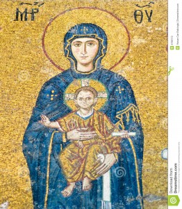  jungfrun med det gudomliga barnet i Hagia Sophia